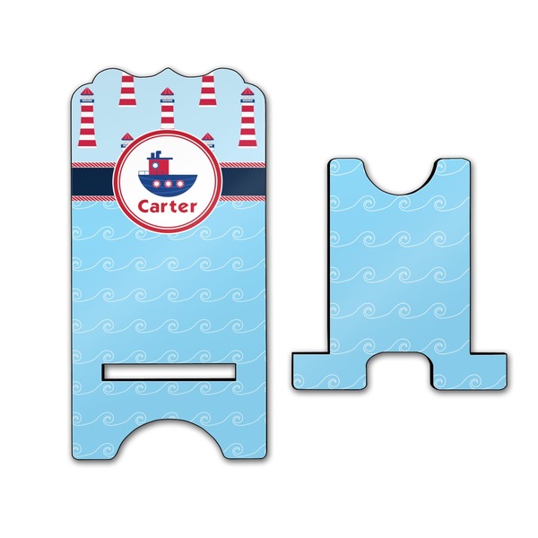 Light House & Waves Stylized Phone Stand - Front & Back - Large