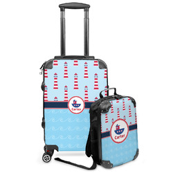 Light House & Waves Kids 2-Piece Luggage Set - Suitcase & Backpack (Personalized)