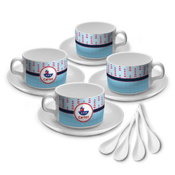 Light House & Waves Tea Cup - Set of 4 (Personalized)