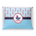 Light House & Waves Rectangular Throw Pillow Case - 12"x18" (Personalized)