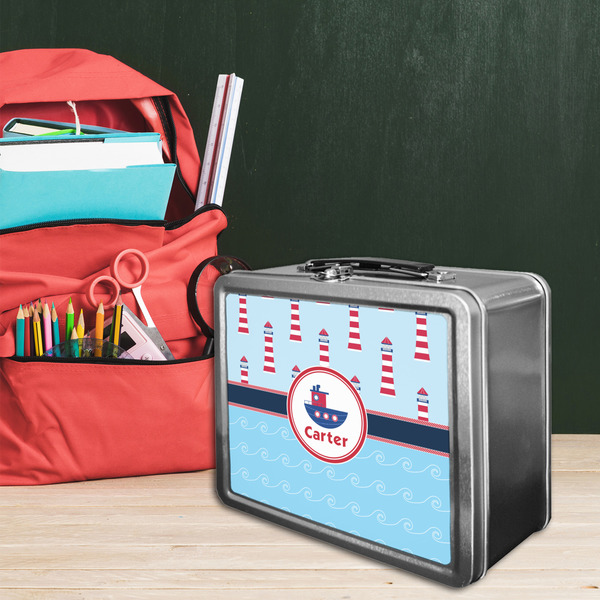 Light House & Waves Tin Lunchbox - LIFESTYLE