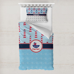Light House & Waves Toddler Bedding w/ Name or Text
