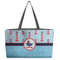 Light House & Waves Beach Totes Bag - w/ Black Handles (Personalized)
