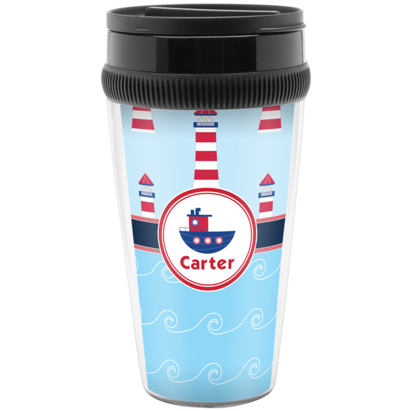 Custom Light House & Waves Acrylic Travel Mug without Handle (Personalized)