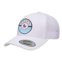 Light House & Waves Trucker Hat - White (Personalized)