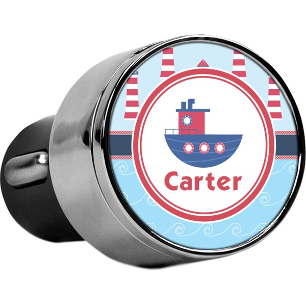 Custom Light House & Waves USB Car Charger (Personalized)