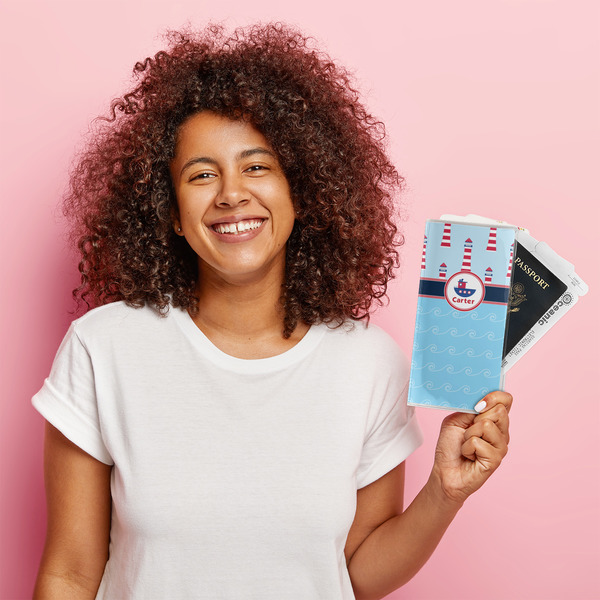 Light House & Waves Vinyl Document Holder - LIFESTYLE