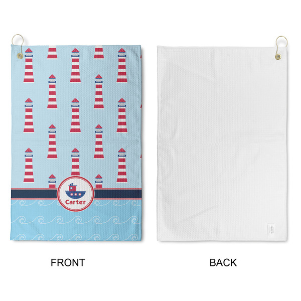 Light House & Waves Waffle Weave Golf Towel - Approval