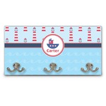 Light House & Waves Wall Mounted Coat Rack (Personalized)