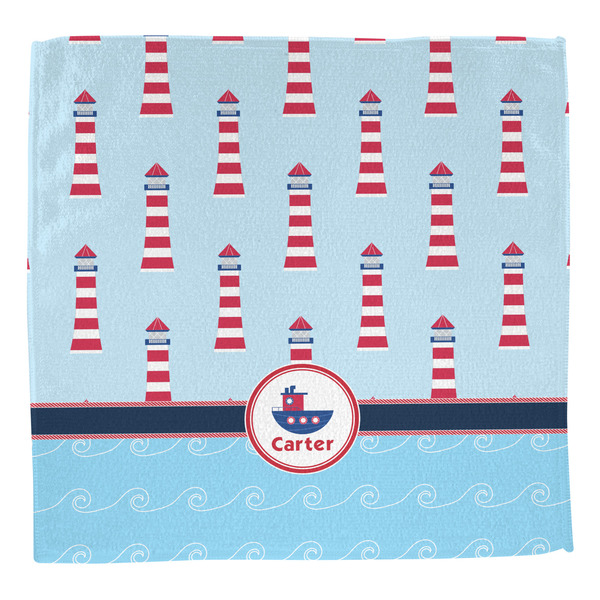 Light House & Waves Washcloth - Front - No Soap