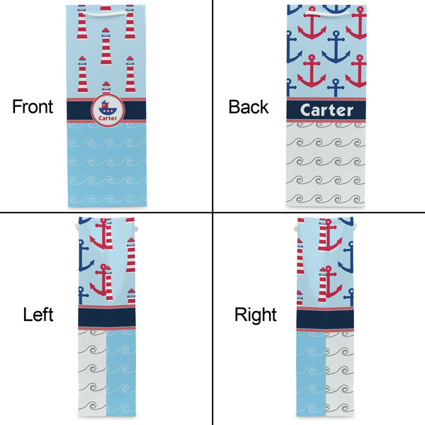 Light House & Waves Wine Gift Bag - Gloss - Approval