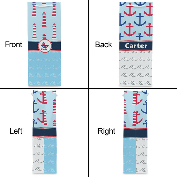 Light House & Waves Wine Gift Bag - Matte - Approval