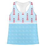 Light House & Waves Womens Racerback Tank Top - X Large