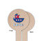 Light House & Waves Wooden 6" Food Pick - Round - Single Sided - Front & Back