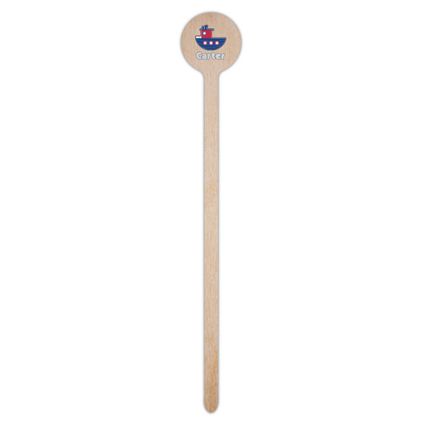 Light House & Waves Wooden 7.5" Stir Stick - Round - Single Stick