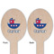 Light House & Waves Wooden Food Pick - Oval - Double Sided - Front & Back
