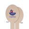 Light House & Waves Wooden Food Pick - Oval - Single Sided - Front & Back