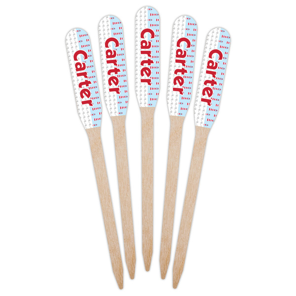 Light House & Waves Wooden Food Pick - Paddle - Fan View