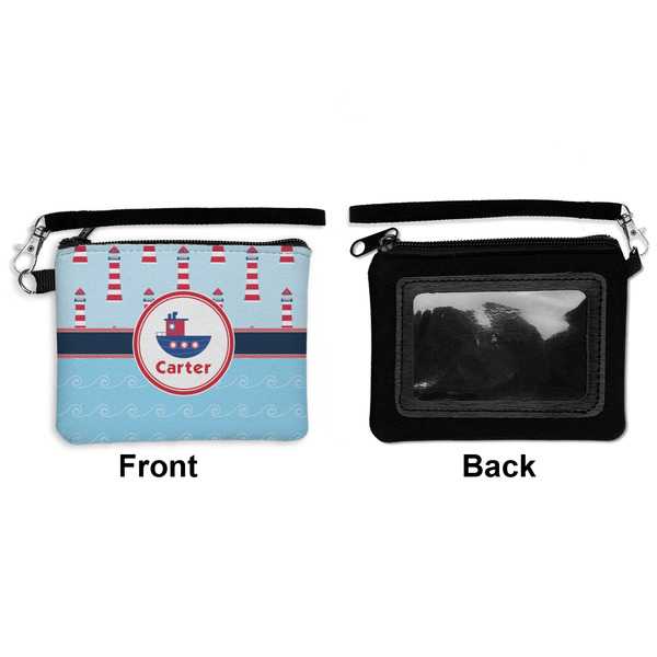 Light House & Waves Wristlet ID Cases - Front & Back