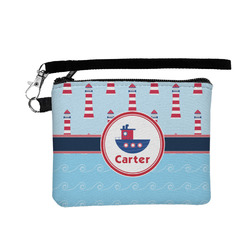 Light House & Waves Wristlet ID Case w/ Name or Text