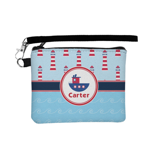 Custom Light House & Waves Wristlet ID Case w/ Name or Text