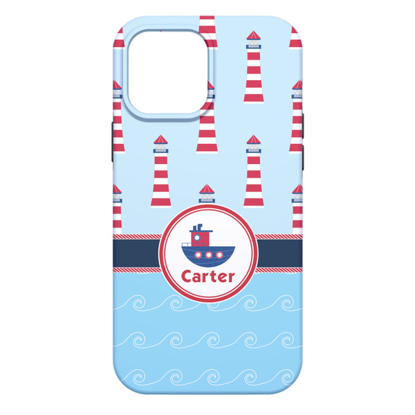 Light House & Waves iPhone 13 Pro Max Tough Case - Back