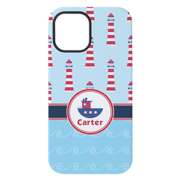 Light House & Waves iPhone 15 Pro Max Tough Case - Back
