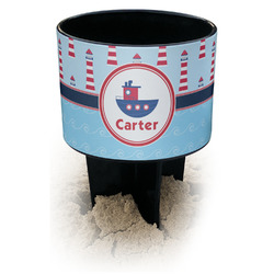 Light House & Waves Black Beach Spiker Drink Holder (Personalized)