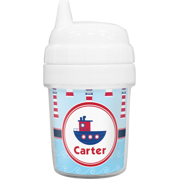 Custom Light House & Waves Baby Sippy Cup (Personalized)