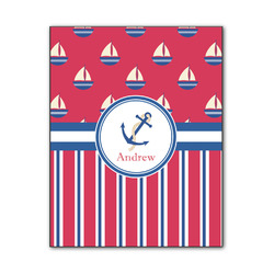 Sail Boats & Stripes Wood Print - 11x14 (Personalized)
