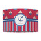 Sail Boats & Stripes 12" Drum Lampshade - FRONT (Fabric)