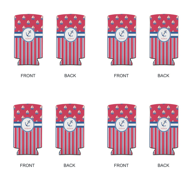 Sail Boats & Stripes 12oz Tall Can Sleeve - Set of 4 - APPROVAL