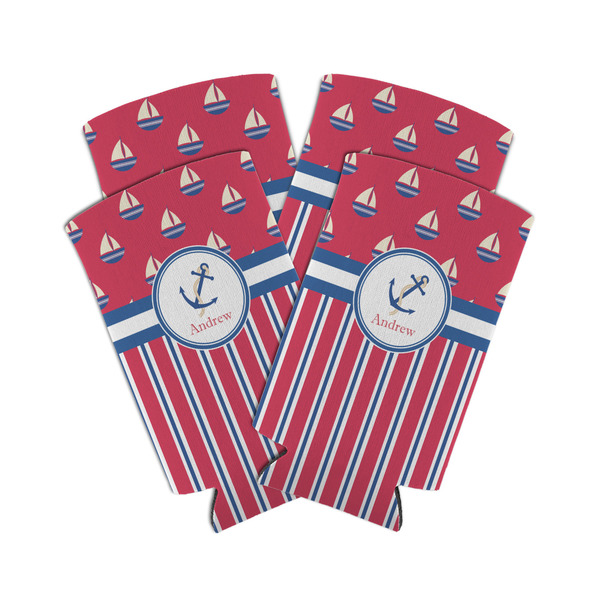 Sail Boats & Stripes 12oz Tall Can Sleeve - Set of 4 - MAIN