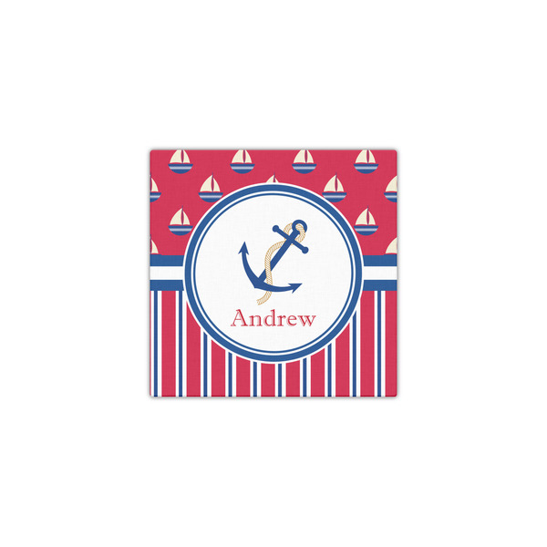 Sail Boats & Stripes 12x12 - Canvas Print - Front View