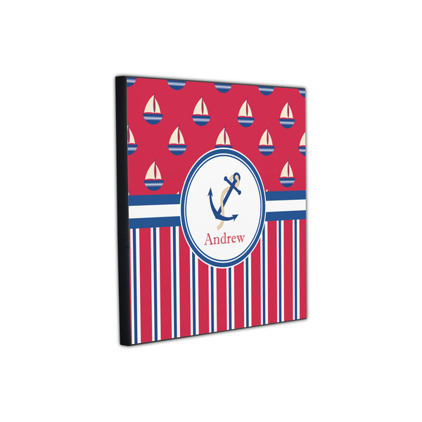 Sail Boats & Stripes 12x12 Wood Print - Angle View