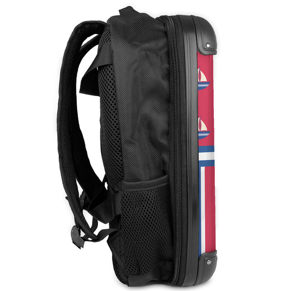 Sail Boats & Stripes 13" Hard Shell Backpacks - Side View