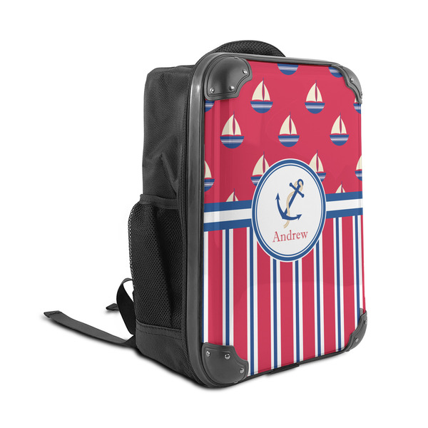 Sail Boats & Stripes 15" Backpack - ANGLE VIEW
