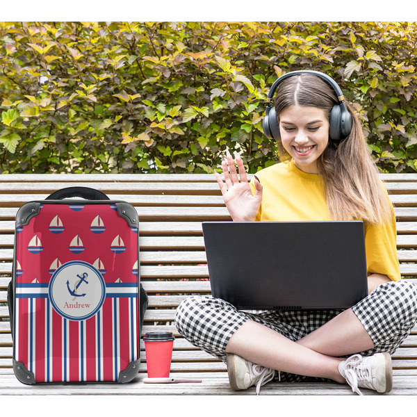 Sail Boats & Stripes 15" Backpack - LIFESTYLE