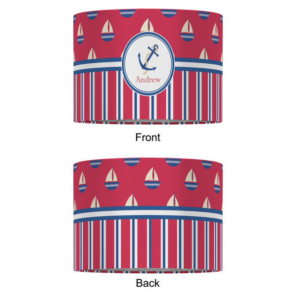Sail Boats & Stripes 16" Drum Lampshade - APPROVAL (Fabric)