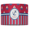 Sail Boats & Stripes 16" Drum Lampshade - FRONT (Fabric)