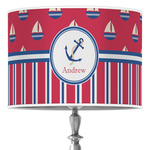 Sail Boats & Stripes 16" Drum Lamp Shade - Poly-film (Personalized)