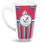 Sail Boats & Stripes 16 Oz Latte Mug (Personalized)