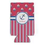 Sail Boats & Stripes Can Cooler (16 oz) (Personalized)