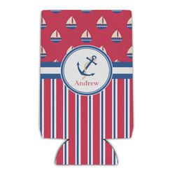Sail Boats & Stripes Can Cooler (Personalized)