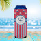 Sail Boats & Stripes 16oz Can Sleeve - LIFESTYLE