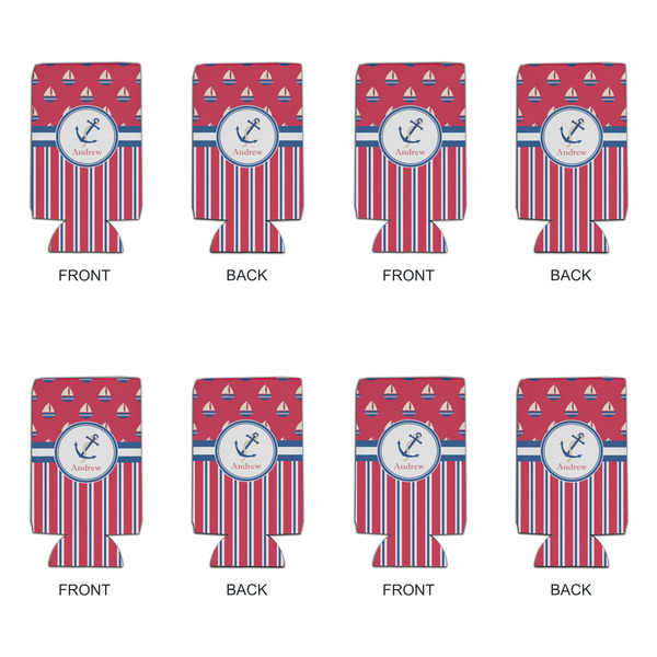 Sail Boats & Stripes 16oz Can Sleeve - Set of 4 - APPROVAL