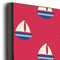 Sail Boats & Stripes 16x20 Wood Print - Closeup