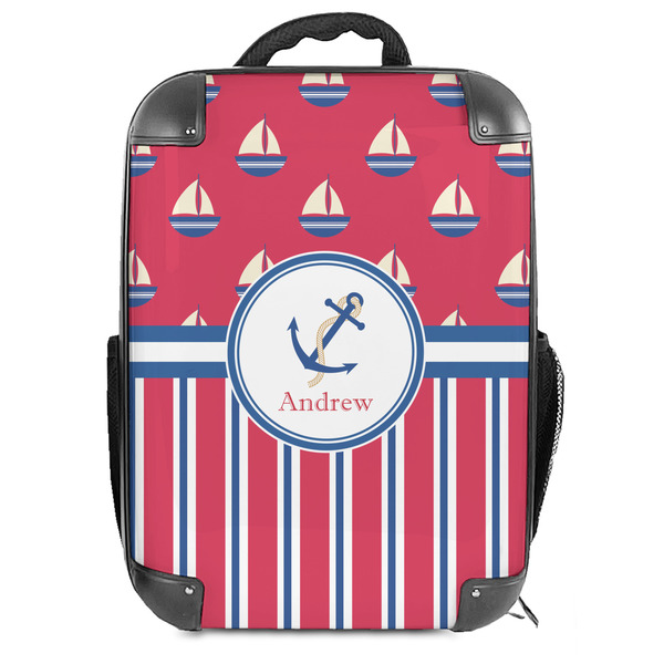 Custom Sail Boats & Stripes Hard Shell Backpack (Personalized)