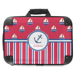 Sail Boats & Stripes Hard Shell Briefcase - 18" (Personalized)