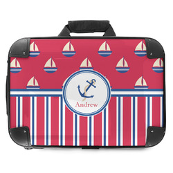 Sail Boats & Stripes Hard Shell Briefcase - 18" (Personalized)